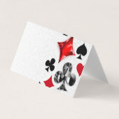 Pokerspeler Gokker Speelkaarten Kleuren Las Vegas Visitekaartje (Voorkant)