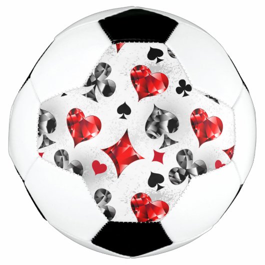 Pokerspeler Gokker Speelkaarten Kleuren Las Vegas Voetbal (Voorkant)