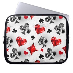 Pokerspeler Gokker Speelkaartsymbolen Las Vegas Laptop Sleeve