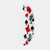 Pokerspeler Gokker Speelkaartsymbolen Las Vegas Metalen Ornament (Voorkant links)