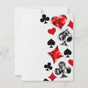 Pokerspeler Gokker Speelkaartsymbolen Las Vegas Save The Date