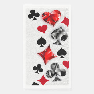 Pokerspeler Gokker Speelkaartsymbolen Las Vegas Servet