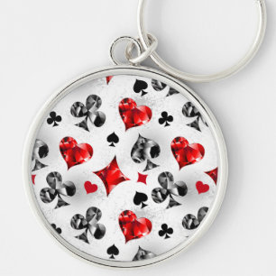 Pokerspeler Gokker Speelkaartsymbolen Las Vegas Sleutelhanger