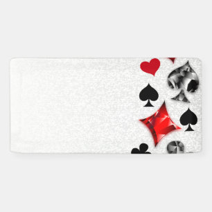 Pokerspeler Gokker Speelkaartsymbolen Las Vegas Spandoek