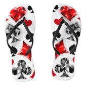 Pokerspeler Gokker Speelkaartsymbolen Las Vegas Teenslippers (Voetbed)