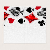 Pokerspeler Gokker Speelkaartsymbolen Las Vegas Visitekaartje (Buitenkant ongevouwen)