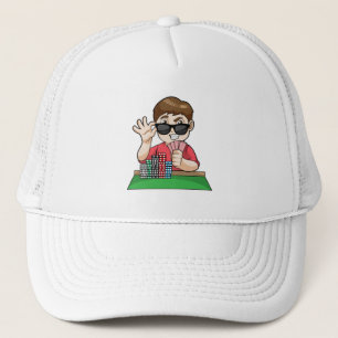 Pokerspeler in Poker met zonnebril Trucker Pet