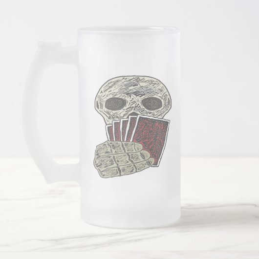 Pokerspeler Matglas Bierpul (Links)