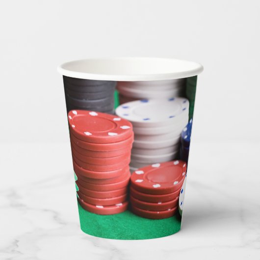 Pokerspeler Papieren Bekers (Achterkant)