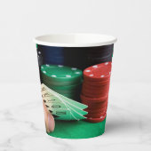 Pokerspeler Papieren Bekers (Links)