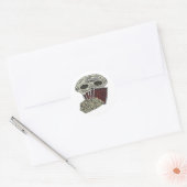 Pokerspeler Ronde Sticker (Envelop)
