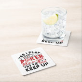 Pokerspeler Vrouwen spelen poker als een meisje Kartonnen Onderzetters (Insitu)