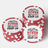 Pokerspeler Vrouwen spelen poker als een meisje Poker Chips (Opstapeling)