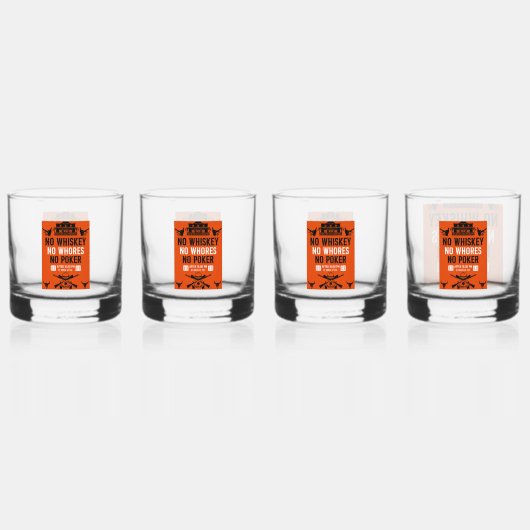  pokerspeler whisky glas (Voorkant)