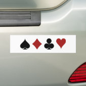 Pokersymbolen Bumpersticker (Op auto)