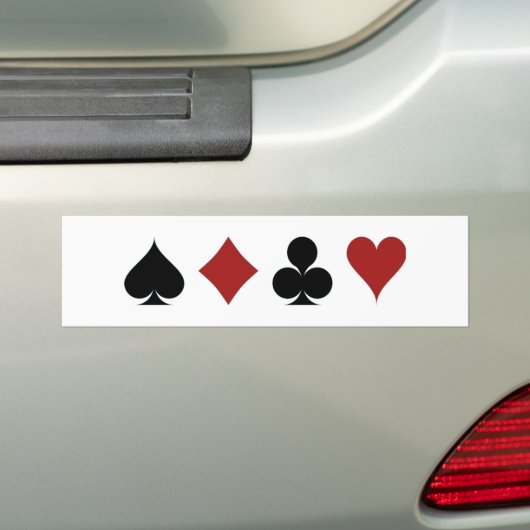Pokersymbolen Bumpersticker (Op auto)
