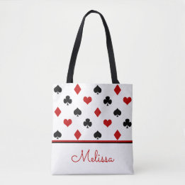 Pokerthema | Thema speelkaart | Gepersonaliseerd Tote Bag
