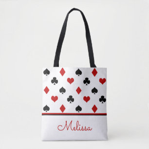 Pokerthema Thema speelkaart Gepersonaliseerd Tote Bag