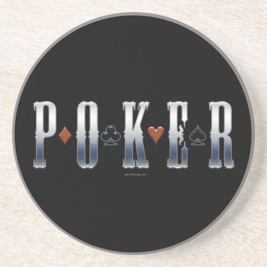 Pokerzandsteen onderzetter (Voorkant)