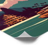 Pokhara Nepal Minimalist Vintage Travel Poster (Hoek)