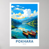 Pokhara Nepal Reisprint Poster (Voorkant)