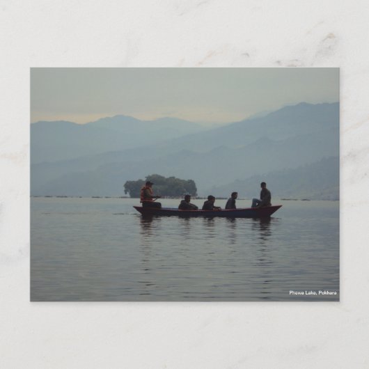 Pokhara Phewa Lake Boating Briefkaart (Voorkant)