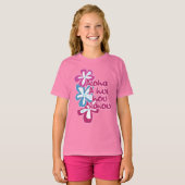 Pokii Flower Meisjes T - shirts (Voorkant volledig)