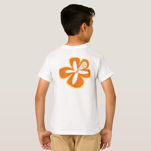 Pokii Hawaiian Floral Aloha Design T-shirt (Achterkant volledig)