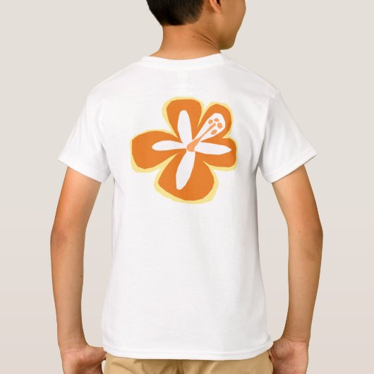 Pokii Hawaiian Floral Aloha Design T-shirt (Achterkant)