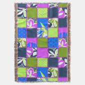 Pokii Hawaiian Floral and Dot Patchwork Blankets Deken (Voorkant Verticaal)