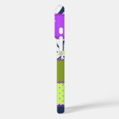 Pokii Hawaiian Floral and Dot Patchwork Violet Case-Mate iPhone Case (Achterkant / Links)