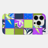 Pokii Hawaiian Floral and Dot Patchwork Violet Case-Mate iPhone Case (Achterkant (horizontaal))