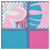 Pokii Hawaiian Floral en Dot Patchwork Stof (Close Up)