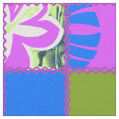 Pokii Hawaiian Floral en Dot Patchwork Stof (Close Up)