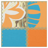 Pokii Hawaiian Floral en Dot Patchwork Stof (Close Up)