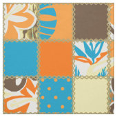 Pokii Hawaiian Floral en Dot Patchwork Stof (Swatch)