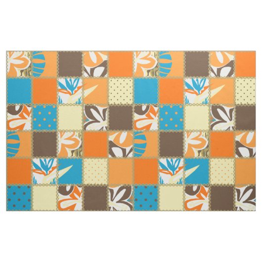 Pokii Hawaiian Floral en Dot Patchwork Stof (Fat Quarter)