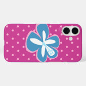 Pokii Hawaiian snijdt Hibiscus Polka Dot Pink Case-Mate iPhone Case (Achterkant (horizontaal))