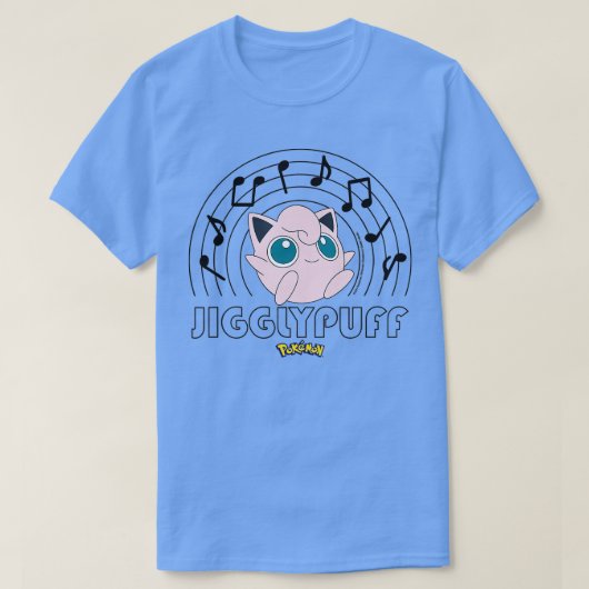 Pokmon Jigglypuff Muzieknoten TShirt (Design voorkant)