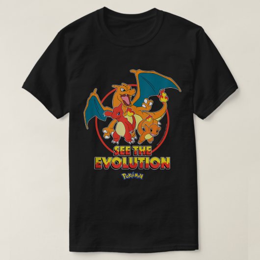 PokO ©mon - Charmander ziet de evolutie-Tanktop T-shirt (Design voorkant)