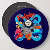 Pokoko Knop Ronde Button 6,0 Cm (Voorkant /achterkant)