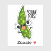 Pokra Stippen Funny Okra Pun Sticker (Vel)