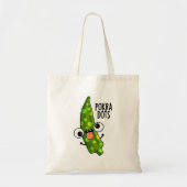 Pokra Stippen Funny Okra Pun Tote Bag (Voorkant)