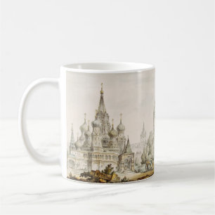 Pokrovsky-kathedraal en Spasskaya-toren Koffiemok