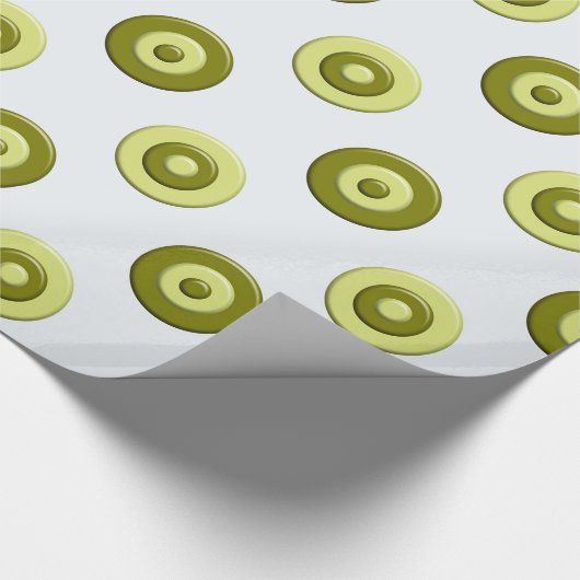 Pokstipgroen element cadeaupapier (Hoek)