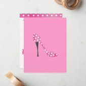 Poky Dot High Hiel Notitiekaartje (Voorkant / Achterkant in situ)