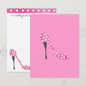 Poky Dot High Hiel Notitiekaartje (Voorkant / Achterkant)