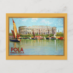 Pola Pula roman theater Italiaanse reis Briefkaart