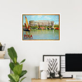 Pola Pula roman theater Italiaanse reis Poster (Thuiskantoor)