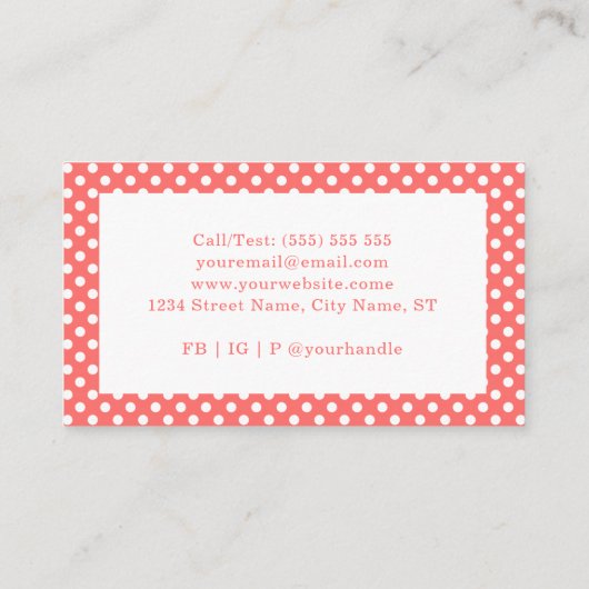  poladots bakkerij en zweet visitekaartje (Achterkant)